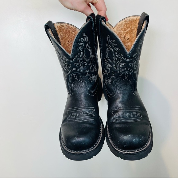 Ariat Fat Baby Western Boots Black 11B - Picture 3 of 8